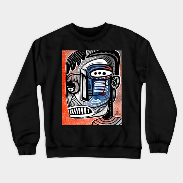 Abstract face Crewneck Sweatshirt by Daria Kusto